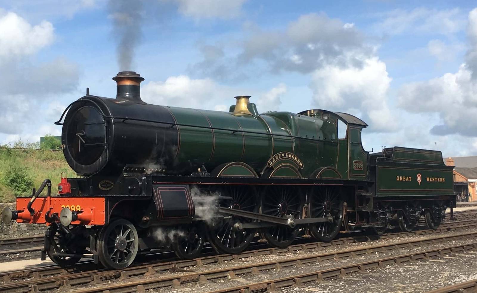 GWR Saint class 2999 Lady of Legend in steam at Chinnor